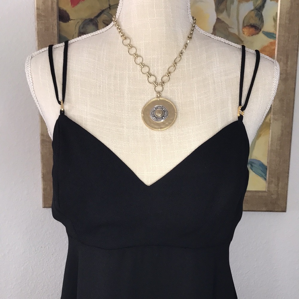 Vintage Sexy Little Black Cocktail Dress Size 9 - Picture 2 of 10